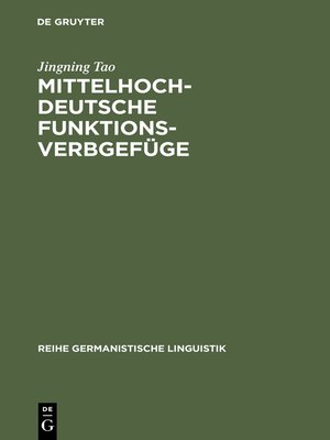 cover image of Mittelhochdeutsche Funktionsverbgefüge